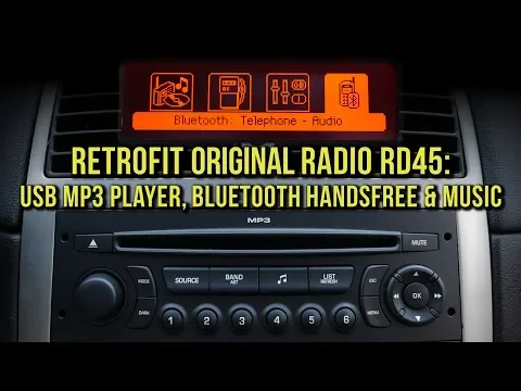 Download MP3 Retrofit Radio RD45 - USB mp3 player, Bluetooth handsfree, Bluetooth music, in a single unit