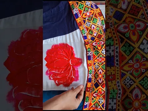 Best Out Of Waste trending Diy fabric painting Stencil at home #diycrafts #diyideas ##navratri
