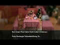 Red Green Plaid Table Cloth Cotton Christmas Party Rectangle Tablecloth Dining Table Cover For