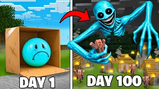 I Survived 100 Days as SCARY VERITY in Minecraft!