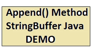 JAVA STRINGBUFFER APPEND METHOD DEMO