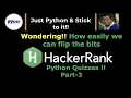Hacker Rank Python Quiz Part-3 PyCSR Learn Python Online with Pankaj Soni