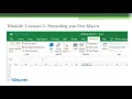 Module 1 Lesson 1 Recording your first VBA Macro in Microsoft Excel Taglish