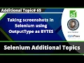 Taking screenshots in Selenium using OutputType as Bytes