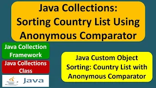 Java Collections Sorting Country List Using Anonymous Comparator Java Collection Framework