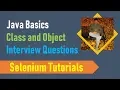 2A Java Basics for Selenium - Class and Object