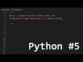 Solving Python Prompts Frequency of Characters