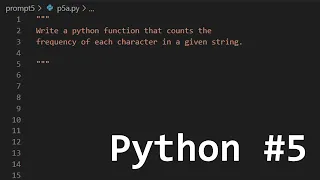 Solving Python Prompts Frequency of Characters