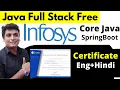 Infosys Launched Java Full Stack Certification Free Learn Complete Java Springboot Hindi English