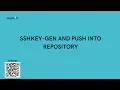 How To Setup SSH-keys gen and Push Into GitHub