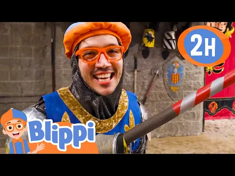 Download MP3 Blippi Explores a Castle! | 2 HOURS OF BLIPPI TOYS! | Educational Videos for Kids