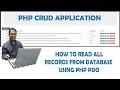 How to fetch all records from MySQL database using PHP PDO Part-5