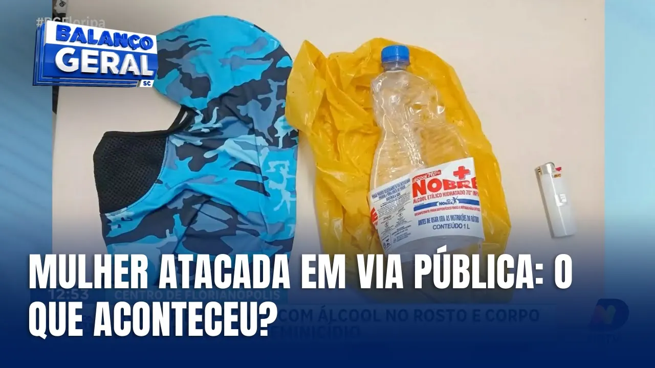 Tentativa de feminicídio no centro de Florianópolis: mulher é atacada com álcool