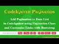 Pagination in CodeIgniter