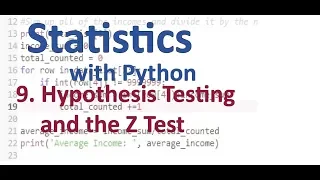 Z Test and Hypothesis Testing Stats with Python