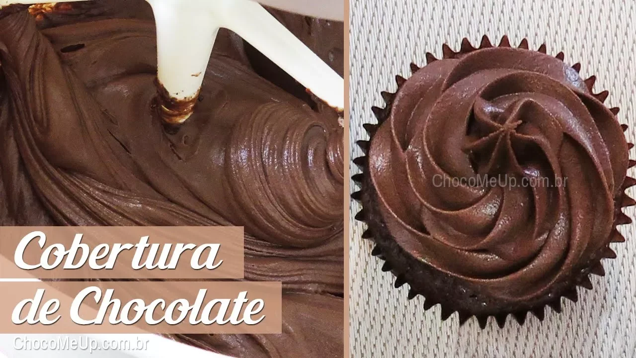 COBERTURA DE CHOCOLATE PARA BOLOS E CUPCAKES RECEITA