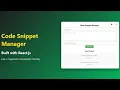 Build Your Own Code Snippet Manager with React