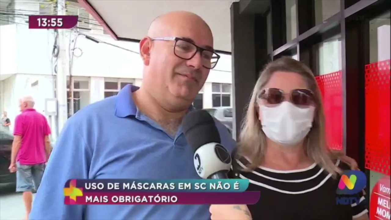 Uso de mascaras em SC não é mais obrigatório em ambiente aberto
