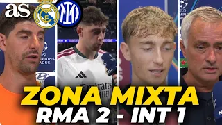 ZONA MIXTA COMPLETA del REAL MADRID 2-1 INTER: COURTOIS, VALVERDE, HUIJSEN...
