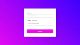 Confirm Password Validation Using Javascript With Free Source Code