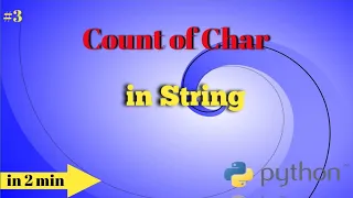 How to count occurrences of character in string python interview program