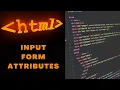 24 HTML Input Form Attributes
