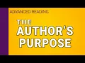 The author s purpose for writing Interpreting Series