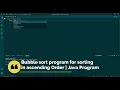 Bubble Sort in Ascending Order Java Program Yes I Can Do