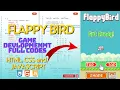 Flappy Bird game design with HTML CSS and JAVASCRIPT Web game project for beginner students