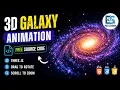 Create Stunning 3D Galaxy Animation with HTML CSS JavaScript Three js Free Source Code