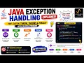 Java Exception Handling Explained try catch throw throws finally with Example Program