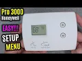 Honeywell Home PRO 3000 Setup Operation Non-Programmable Manual Digital Thermostat