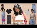H M Try On Haul Denim Skirt Crop Tops mindia