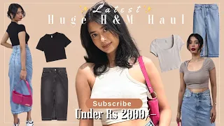 H M Try On Haul Denim Skirt Crop Tops mindia