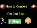 How to Convert Cm into Feet Cm in Feet Cm to Feet Conversion Formula