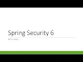 1 Spring Security 6 Introduction - Authentication vs Authorization