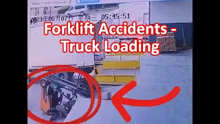Forklift Accidents Caused by Truck Loading Forklift Safety Forklift Training Forklift Fails