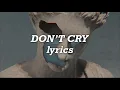 Ruel - Don’t Cry (Lyrics)