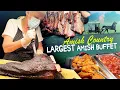 Trying LARGEST AMISH BUFFET Amish Country FOOD TOUR in Lancaster Pennsylvania