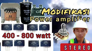 Download Cara Modifikasi  Power Amplifier 400watt menjadi 800watt stereo.  #KIT POWER AMPLIFIER MP3