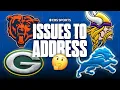 Issues to address before the season for every NFC North team Lions Bears Packers Vikings