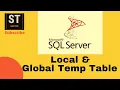 Local Temp Global Temp Table in SQL Tamil