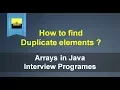 How to find duplicate elements in Array