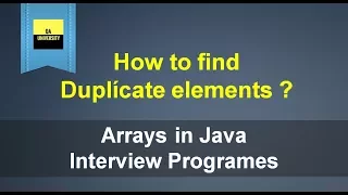 How to find duplicate elements in Array
