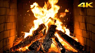 Fireplace Whispering Logs With Endless Firelight With ASMR Crackling For Cozy Christmas Mornings 