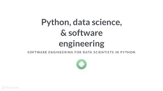 Python Tutorial Python data science software engineering