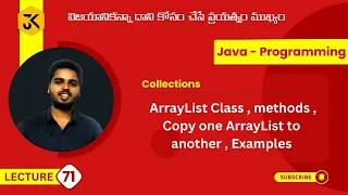 71 Collections ArrayList Class methods Copy one ArrayList to another Examples