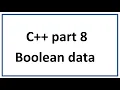 C part 8 - boolean data type