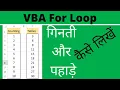 How to Use VBA For Loop For Tables and Countings