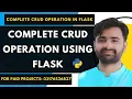 Complete CRUD Operation in FLASK CRUD Operation Using FLASK Python With MYSQL Database